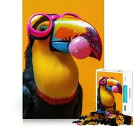 Puzzle da 1000 pezzi con tucano e gomma da masticare, ideale per adolescenti Un gioco intelligente per trascorrere del tempo di qualità insieme Taglio preciso Pezzo da collezione 38x26cm