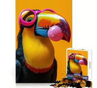 Puzzle da 1000 pezzi con tucano e gomma da masticare, ideale per adolescenti Un gioco intelligente per trascorrere del tempo di qualità insieme Taglio preciso Pezzo da collezione 38x26cm