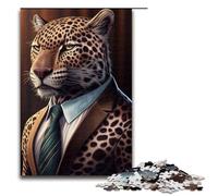 Puzzle da 1000 pezzi con tuta da giaguaro e vestiti da animali puzzle per adulti puzzle in legno per famiglie 1000 pezzi (75x50 cm)
