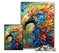 Puzzle da 1000 pezzi con uccelli psichedelici per adulti, 26x38cm, ideale per gli innamorati, perfetto regalo di Natale, Capodanno e San Valentino.