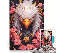 Puzzle da 1000 pezzi con uccellino bianco e dettagli dorati gioco rilassante antistress amici e familiari 50x75cm