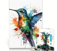 Puzzle da 1000 pezzi con uccello e colibrì,gioco di precisione e cognitivo,ideale per il tempo libero e come regalo di Natale (50x75cm)