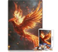 Puzzle da 1000 pezzi con uccello, fenice, fuoco, fantasia, gioco di apprendimento per esercitarsi, regalo premuroso per momenti felici, dimensioni 50x75cm