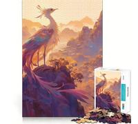 Puzzle da 1000 pezzi con uccello mitologico sulla cima di una montagna ideale per adulti regalo gioco di logica attività per momenti di condivisione taglio preciso sorpresa di compleanno (38x26cm)