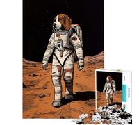 Puzzle da 1000 pezzi con un beagle astronauta su Marte Impegnativo da completare ma divertente e spiritoso Giocattolo decorativo da parete per ragazzi dai 14 anni in su (50x75cm)