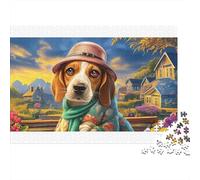 Puzzle da 1000 pezzi con un beagle in cartone riciclato al 100%, ideale per adulti. Una sfida impossibile, un regalo divertente. Dimensioni: 70x50 cm/1000 pezzi.