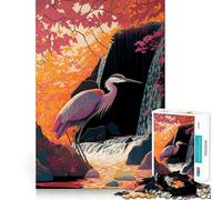 Puzzle da 1000 pezzi con un bellissimo airone,taglio preciso,gioco creativo per stimolare la mente,facile da giocare,decorazione natalizia (50x75cm)