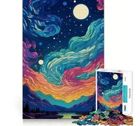 Puzzle da 1000 pezzi con un bellissimo cielo stellato,incastri perfetti,divertente,stimolante per la logica e il pensiero creativo Gioco casual,regalo di Natale (50x75cm)