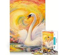 Puzzle da 1000 pezzi con un bellissimo cigno,perfetto per decorazioni e momenti di relax Gioco per la concentrazione e il tempo libero,ideale come regalo di compleanno (50x75cm)