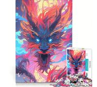 Puzzle da 1000 pezzi con un bellissimo drago cinese, giocattolo educativo, divertente antistress, ideale per rafforzare l'amore tra le coppie 38x52cm