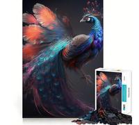 Puzzle da 1000 pezzi con un bellissimo pavone dai bordi perfetti Gioco intelligente e stimolante,ideale per il gioco lento e divertente,perfetto come regalo di compleanno (50x75cm)