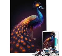 Puzzle da 1000 pezzi con un bellissimo pavone Giochi divertenti e coinvolgenti per coltivare la pazienza Regalo di Babbo Natale segreto Educativo e formativo (Dimensioni 38x52cm)