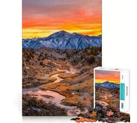 Puzzle da 1000 pezzi con un bellissimo tramonto e una montagna Gioco di incastri precisi,stimolante per la mente,ideale per momenti di relax e come regalo di compleanno (38x52cm)