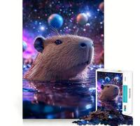 Puzzle da 1000 pezzi con un capibara nelle acque cosmiche Gioco di alta qualità per stimolare la mente e creare un'atmosfera di pace e divertimento Regalo perfetto per il compleanno (38x52cm)