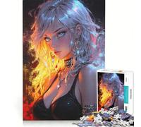Puzzle da 1000 pezzi con un capolavoro di una ragazza anime, giocattolo fai-da-te, rilassante e stimolante per la mente, compleanno e Natale 38x52cm