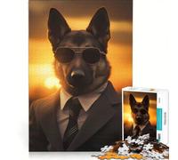 Puzzle da 1000 pezzi con un elegante cane gentiluomo, gioco pratico, attività divertenti da fare in casa, adatto come decorazione da scrivania 50x75cm