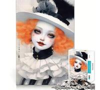 Puzzle da 1000 pezzi con un grazioso Pierrot sorridente, ideale per ragazzi, un gioco intelligente e rilassante, perfetto per assemblare modelli e creare la lista dei desideri di Babbo Natale 38x26cm