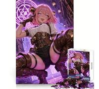 Puzzle da 1000 pezzi con un mago steampunk giocoso, ideale per adulti Puzzle che stimola la memoria, allevia lo stress e favorisce l'assemblaggio Regalo di Natale (38x26cm)