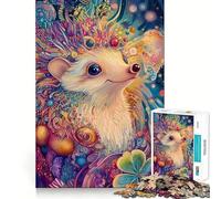Puzzle da 1000 pezzi con un riccio fantastico in un paesaggio onirico,ideale per adulti Gioco di abilità mentale,taglio laser per un incastro perfetto,attività gratificante per le giornate di pioggia