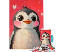 Puzzle da 1000 pezzi con un simpatico disegno di un pinguino Gioco educativo e stimolante per tutta la famiglia ideale per migliorare la memoria e come regalo (dimensioni 38x52cm)