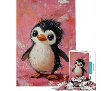 Puzzle da 1000 pezzi con un simpatico disegno di un pinguino Gioco educativo e stimolante per tutta la famiglia ideale per migliorare la memoria e come regalo (dimensioni 75x50cm)