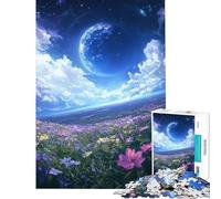 Puzzle da 1000 pezzi con un suggestivo campo di fiori gioco per tutta la famiglia sfida per l'intelligenza e la mente giocattolo avvincente ottimo regalo per compleanni (dimensioni 50x75cm)