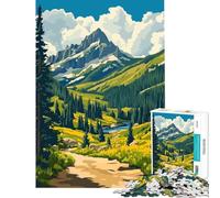 Puzzle da 1000 pezzi con un tranquillo sentiero nella foresta arte naturalistica giochi educativi per un'esperienza di gioco stimolante ideale come regalo o per passare il tempo durante le vacanze