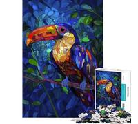 Puzzle da 1000 pezzi con un tucano nella foresta pluviale ideale per compleanni Natale ma anche come gioco divertente e umoristico per tutta la famiglia dai 14 anni in su (38x26cm)