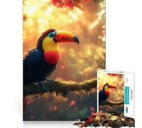 Puzzle da 1000 pezzi con un tucano nella foresta pluviale tropicale, ideale per adulti e ragazzi Gioco di logica e rilassamento, con taglio preciso, perfetto come regalo di Natale 50x75cm