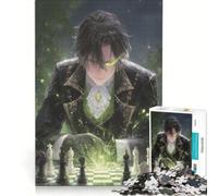 Puzzle da 1000 pezzi con un uomo anime che gioca a scacchi con la magia, giocattolo fai-da-te, rilassante e stimolante per l'intelletto, compleanno e Natale 38x52cm