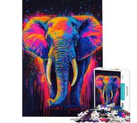 Puzzle da 1000 pezzi con un vivace disegno di un elefante ideale per ragazzi perfetto per una sfida di velocità a mano libera per e Natale Un giocattolo che stimola l'intelligenza e crea dipendenza