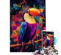 Puzzle da 1000 pezzi con un vivace disegno di un tucano Sfida per l'intelligenza gioco avvincente per tutta la famiglia analisi e logica un'ottima idea regalo (dimensioni 38x52cm)