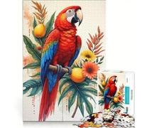 Puzzle da 1000 pezzi con un vivace pappagallo ara decorazione da parete divertente antistress ideale come regalo 50x75cm