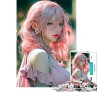 Puzzle da 1000 pezzi con una bellissima fanciulla Un gioco avvincente per sviluppare la pazienza un'attività pratica per tutta la famiglia Un regalo divertente (dimensioni 38x26cm)