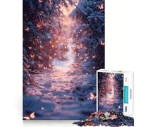 Puzzle da 1000 pezzi con una bellissima farfalla invernale,decorazione pulita e compatta,attività stimolante per la mente,momento di relax,regalo di Natale divertente (38x52cm)