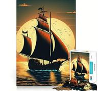 Puzzle da 1000 pezzi con una bellissima nave a vela,bordi perfetti,gioco intelligente,sfida divertente,gioco lento,regalo di compleanno (38x52cm)
