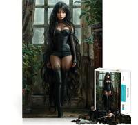 Puzzle da 1000 pezzi con una bellissima ragazza anime,taglio senza soluzione di continuità,gioco di logica,regalo,gioco casual,decorazione natalizia per la casa (38x52cm)