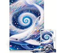 Puzzle da 1000 pezzi con una fantasiosa balena bianca in una galassia, ideale per adulti Divertimento intellettuale, rilassante e piacevole, con tagli precisi Un regalo perfetto (50x75cm)