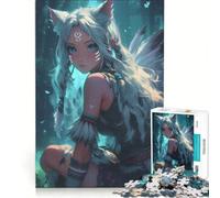 Puzzle da 1000 pezzi con una graziosa ragazza nativa americana, gioco rompicapo, rilassante e stimolante per l'intelletto, regalo di compleanno, regalo 38x26cm