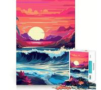 Puzzle da 1000 pezzi con una splendida spiaggia al tramonto e bordi perfetti Gioco intelligente e stimolante,ideale per il gioco lento e divertente,perfetto come regalo di compleanno (50x75cm)