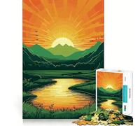 Puzzle da 1000 pezzi con una splendida valle e montagna,taglio preciso,gioco per lo sviluppo delle capacità cognitive,ideale per momenti di relax e come regalo di compleanno (50x75cm)