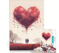 Puzzle da 1000 pezzi con una tenera coppia di innamorati, gioco rompicapo, rilassante e stimolante per l'intelletto, regalo di compleanno, regalo 50x75cm
