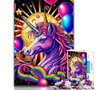 Puzzle da 1000 pezzi con unicorni colorati puzzle da 1000 pezzi per adulti e ragazzi attività divertenti per la casa giocattoli per i giorni di pioggia regali di compleanno (38x26cm)