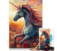 Puzzle da 1000 pezzi con unicorno,cavallo e fantasia,ideale per adolescenti,gioco di memoria e logica,con incastro perfetto e pezzi che non si staccano,perfetto da portare in viaggio