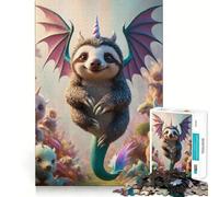 Puzzle da 1000 pezzi con unicorno,drago,cucciolo di bradipo e ibrido,gioco creativo per sviluppare le capacità di gioco,incastro perfetto,nessun pezzo si stacca,attività il legame tra persone care