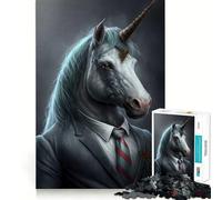 Puzzle da 1000 pezzi con unicorno e cavallo,ideale per ragazzi,un'attività divertente che stimola la mente,con tagli di alta precisione e un'atmosfera rilassante (38x26cm)