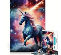 Puzzle da 1000 pezzi con unicorno nella nebulosa e stella,sfida mentale,taglio di alta precisione,divertente per ingannare il tempo (38x26cm)