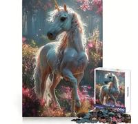 Puzzle da 1000 pezzi con unicorno per ragazzi, ideale per stimolare la memoria, il relax e il divertimento, con tagli precisi Regalo perfetto (38x52cm)