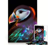 Puzzle da 1000 pezzi con un'immagine di una pulcinella di mare atlantica,con inquadrature precise Una sfida stimolante e divertente,ideale per il tempo libero e come regalo di Natale 38x26cm