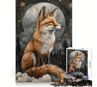 Puzzle da 1000 pezzi con un'originale illustrazione di una volpe rossa,ideale per adulti Un gioco che stimola il pensiero critico e favorisce la concentrazione Perfetto come regalo di Natale (50x75cm)